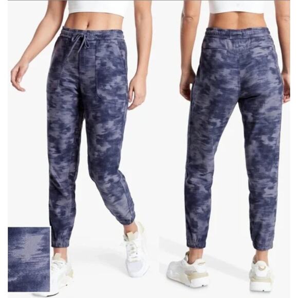 Athleta Farallon Printed Jogger Lounge Inversion Medieval Violet Purple Size 4 - Picture 1 of 8